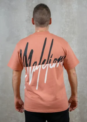 Malelions split t-shirt coral