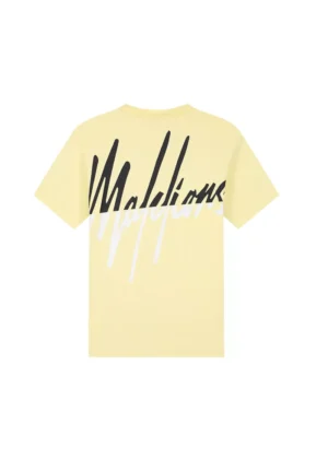 Malelions split t-shirt light yellow