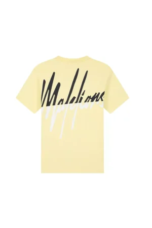 Malelions split t-shirt light yellow