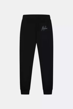 Malelions striped signature pants SS25 black