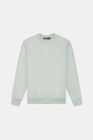 Malelions striped signature sweater pale aqua