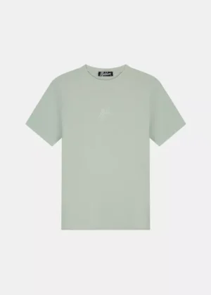 Malelions striped signature t-shirt pale aqua