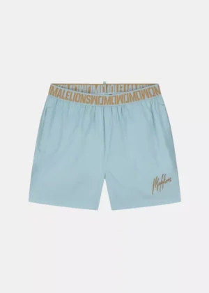 Malelions venetian swim shorts light blue