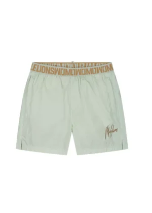 Malelions venetian swim shorts pale aqua