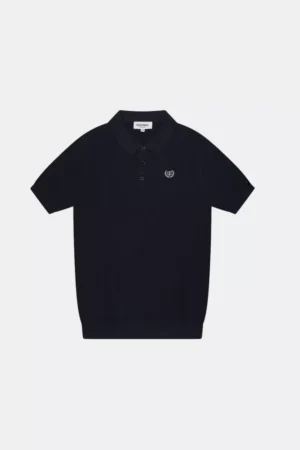 Quotrell cairo knitted polo navy/white