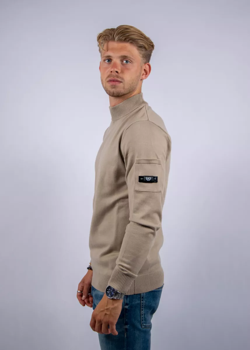 Quotrell cannes knitted sweater faded brown