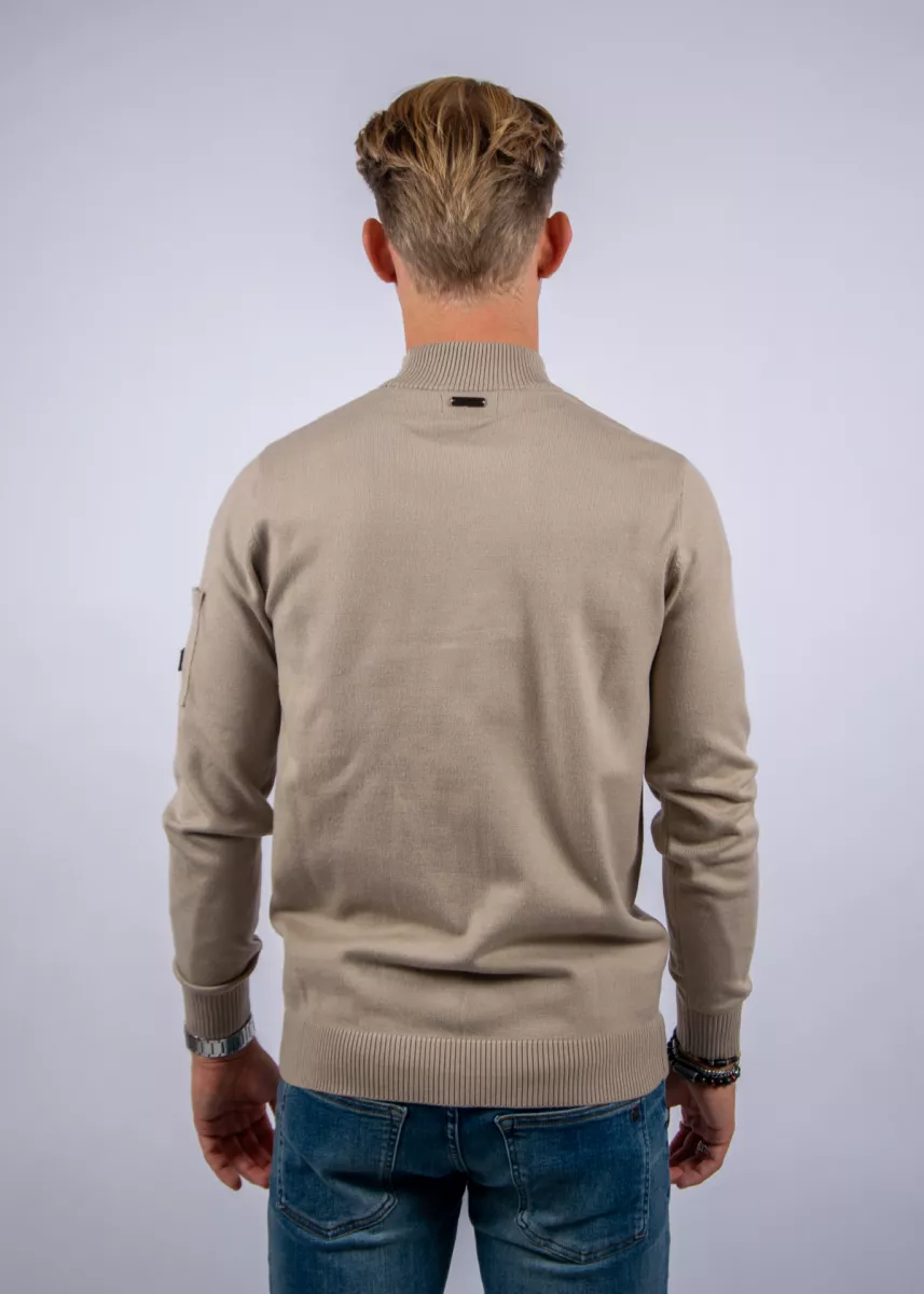 Quotrell cannes knitted sweater faded brown