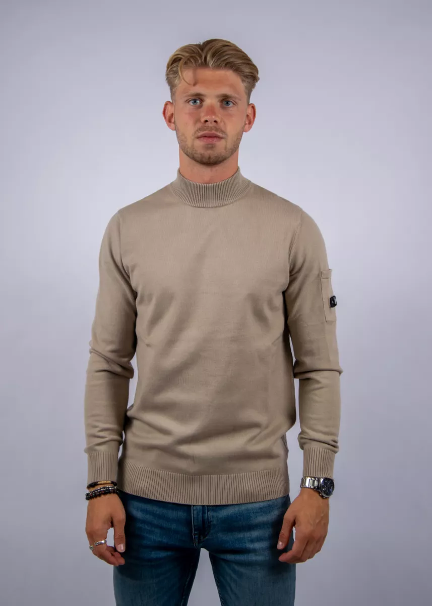 Quotrell cannes knitted sweater faded brown