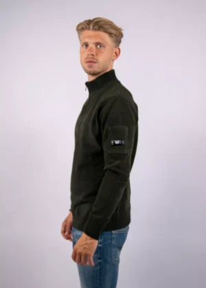 Quotrell combat knitted halfzip army