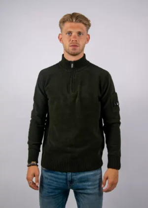 Quotrell combat knitted halfzip army