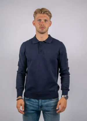 Quotrell couteux knitted button up navy