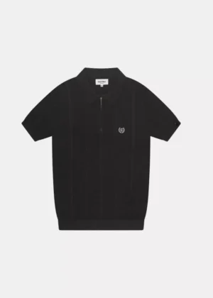 Quotrell cruz knitted polo black/white