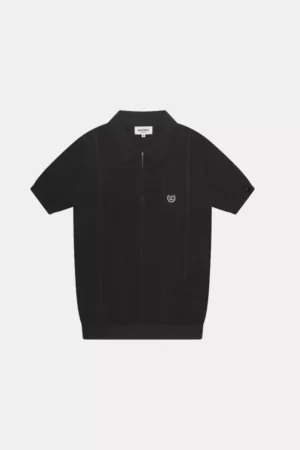 Quotrell cruz knitted polo black/white