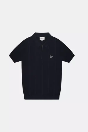 Quotrell cruz knitted polo navy/white