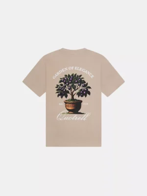 Quotrell damson t-shirt greige/white