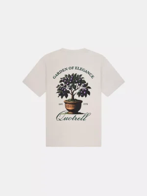 Quotrell damson t-shirt off sand/green