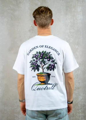 Quotrell damson t-shirt white/black