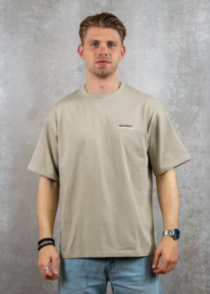 Quotrell elevate t-shirt greige/off white