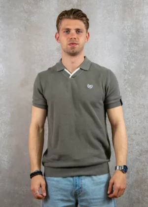 Quotrell elijah polo faded olive/white