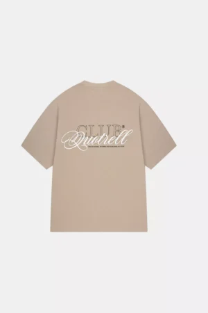 Quotrell futura t-shirt greige/off white