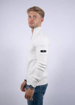 Quotrell palace knitted halfzip ecru