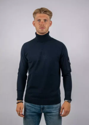 Quotrell papillon knitted sweater navy