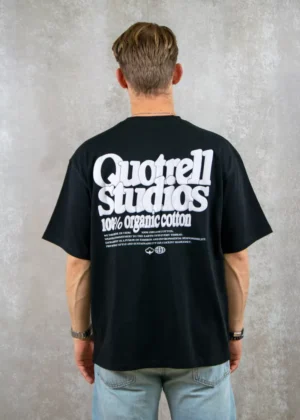 Quotrell puff studios t-shirt black/white