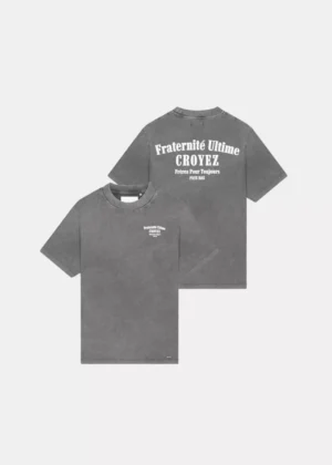 Croyez fraternite t-shirt acid wash