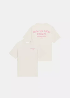 Croyez fraternite t-shirt off-white/pink