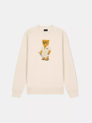Baron Filou cxiii embroidered pullover pearl white