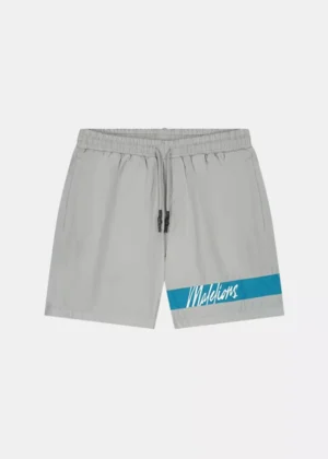 Malelions captain swim shorts grey/aqua blue