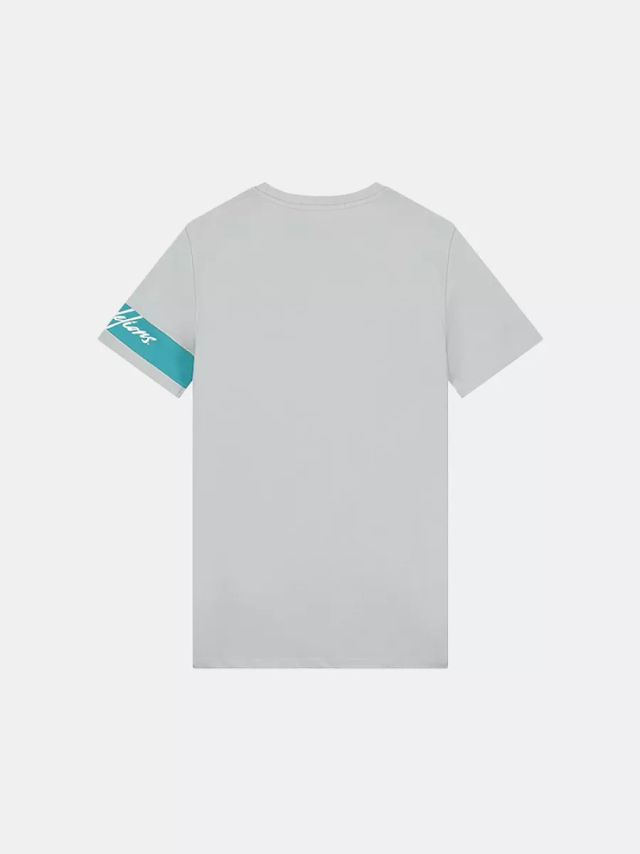 Malelions captain t-shirt grey/aqua blue