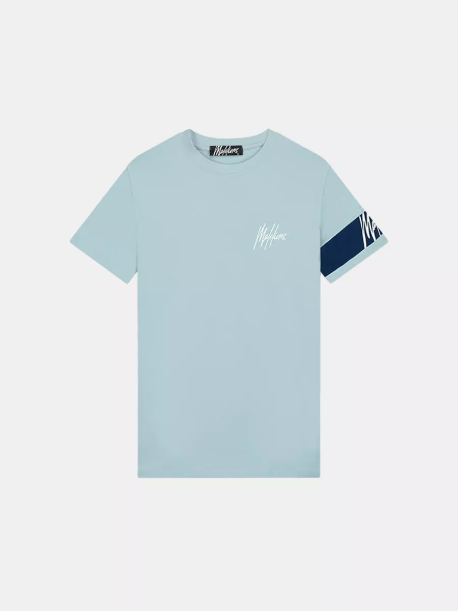 Malelions captain t-shirt light blue/navy