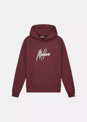 Malelions duo essentials hoodie burgundy/white