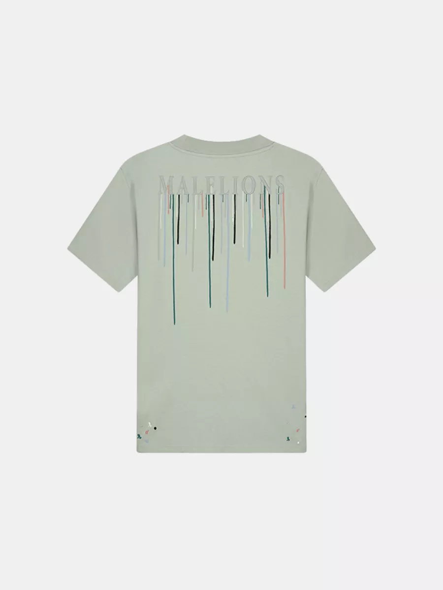 Malelions painter t-shirt aqua grey 962