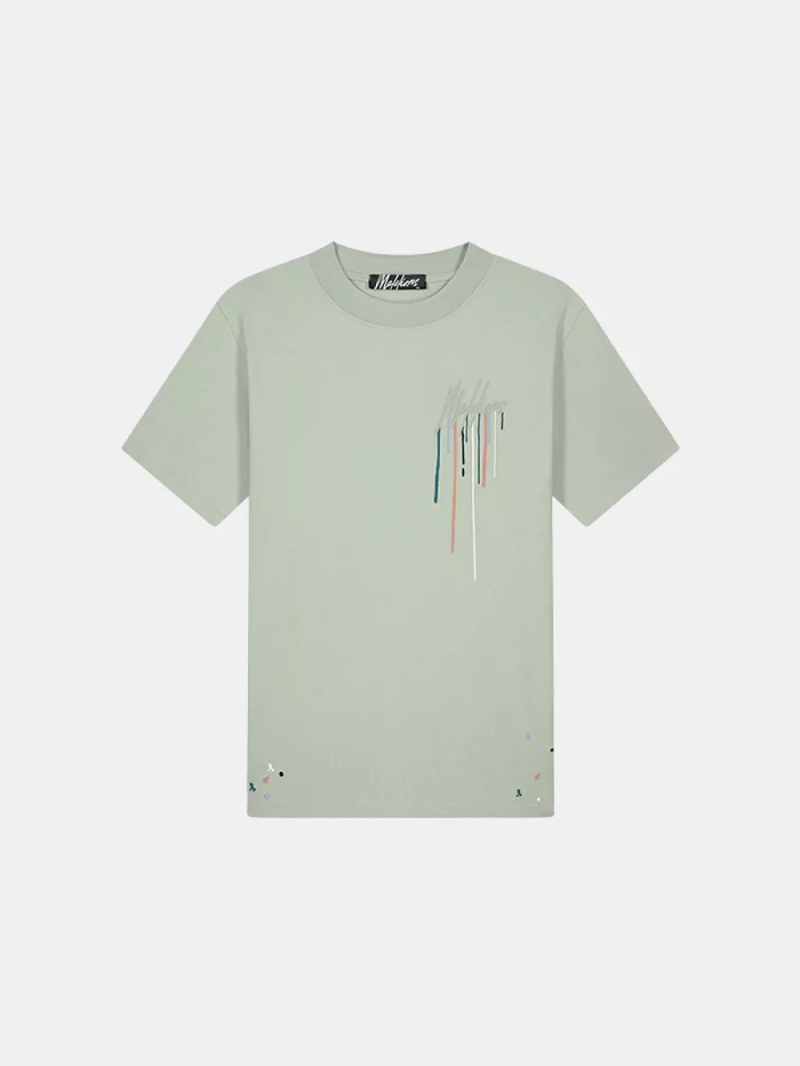 Malelions painter t-shirt aqua grey 962