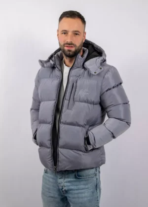 Malelions sport astro puffer jacket light grey