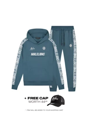 Malelions sport warming up tracksuit teal/white