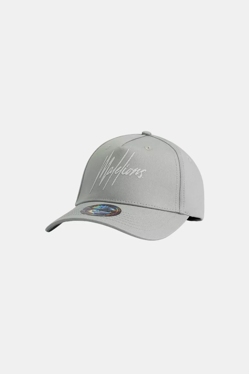 Malelions striped signature logo cap pale aqua
