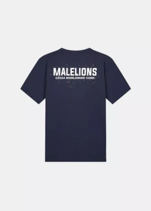 Malelions worldwide paint t-shirt navy 303