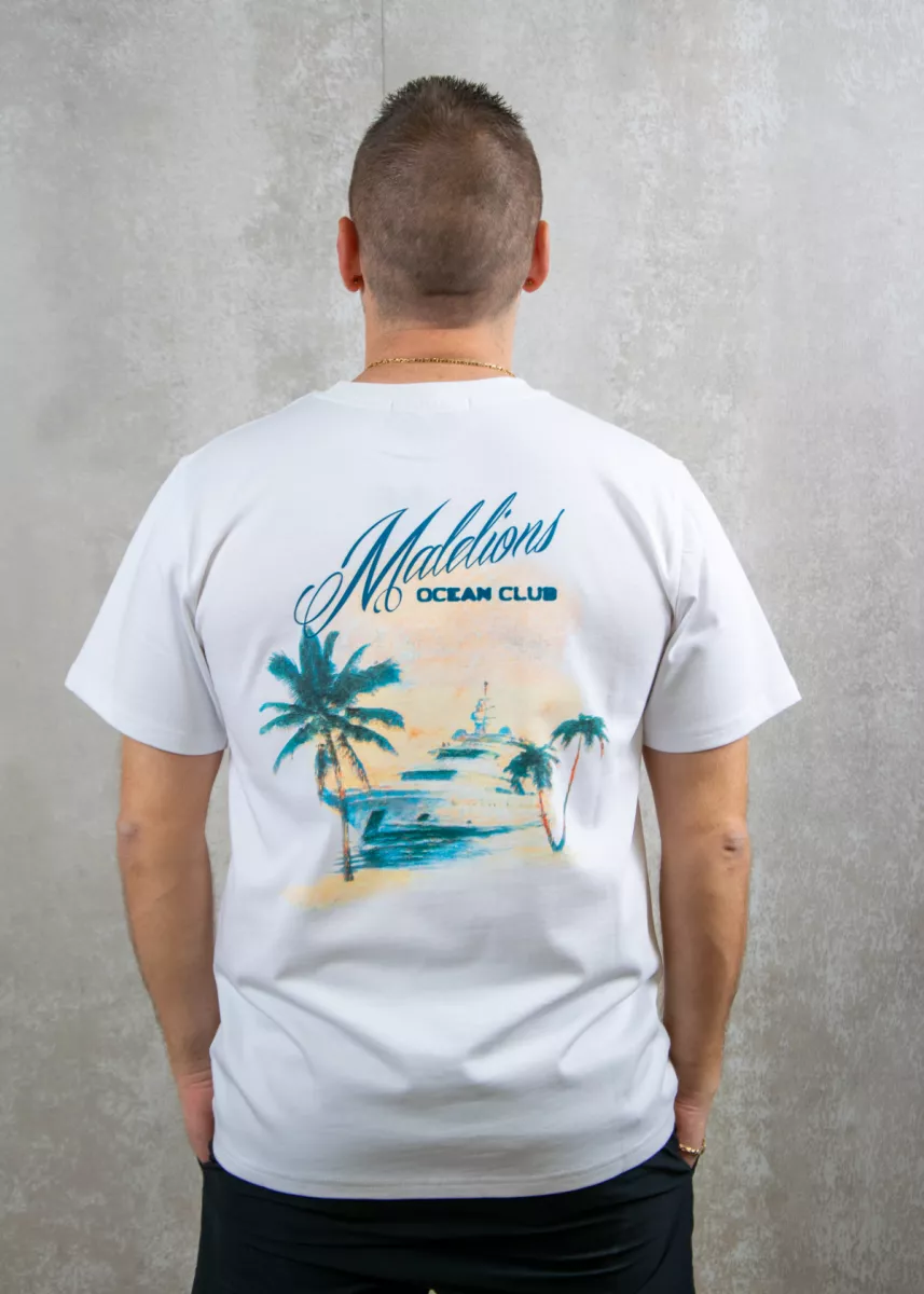 Malelions yacht t-shirt white