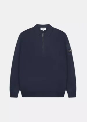 Quotrell chief knitted polo navy
