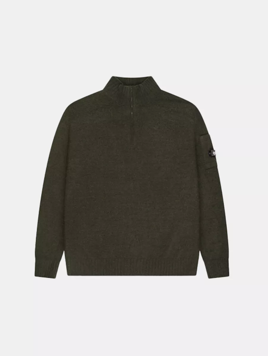 Quotrell combat knitted halfzip army