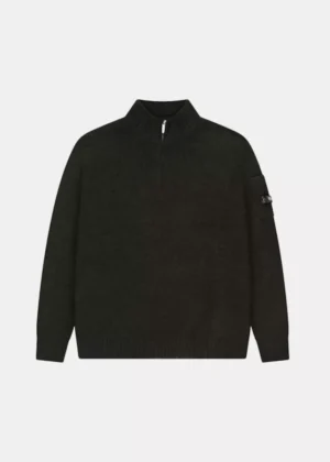 Quotrell combat knitted halfzip black