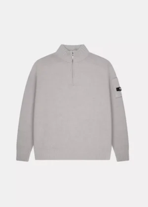 Quotrell combat knitted halfzip grey melee
