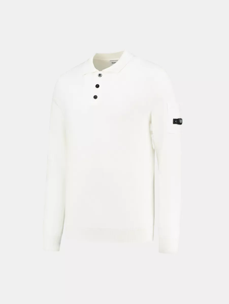 Quotrell couteux knitted button up ecru