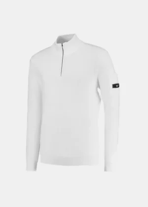 Quotrell d'azur knitted halfzip ecru