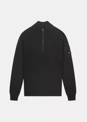 Quotrell palace knitted halfzip black