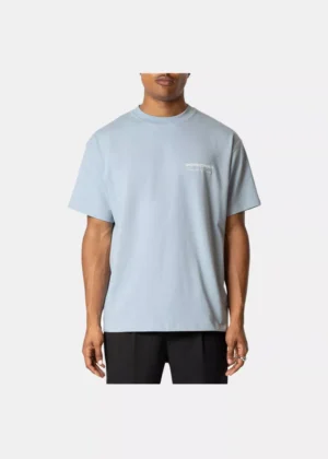 Quotrell studios t-shirt muted blue/white