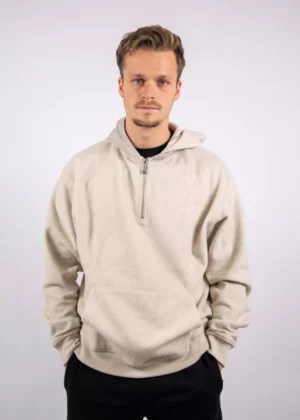 Malelions fleece nylon half zip hoodie 099 sand